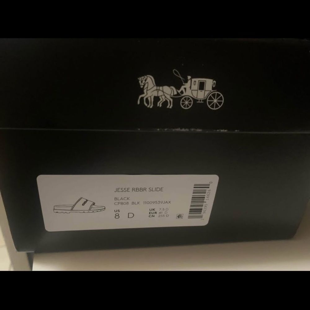 Coach Slides 8 D,  Black, Jesse - Picture 4 of 5